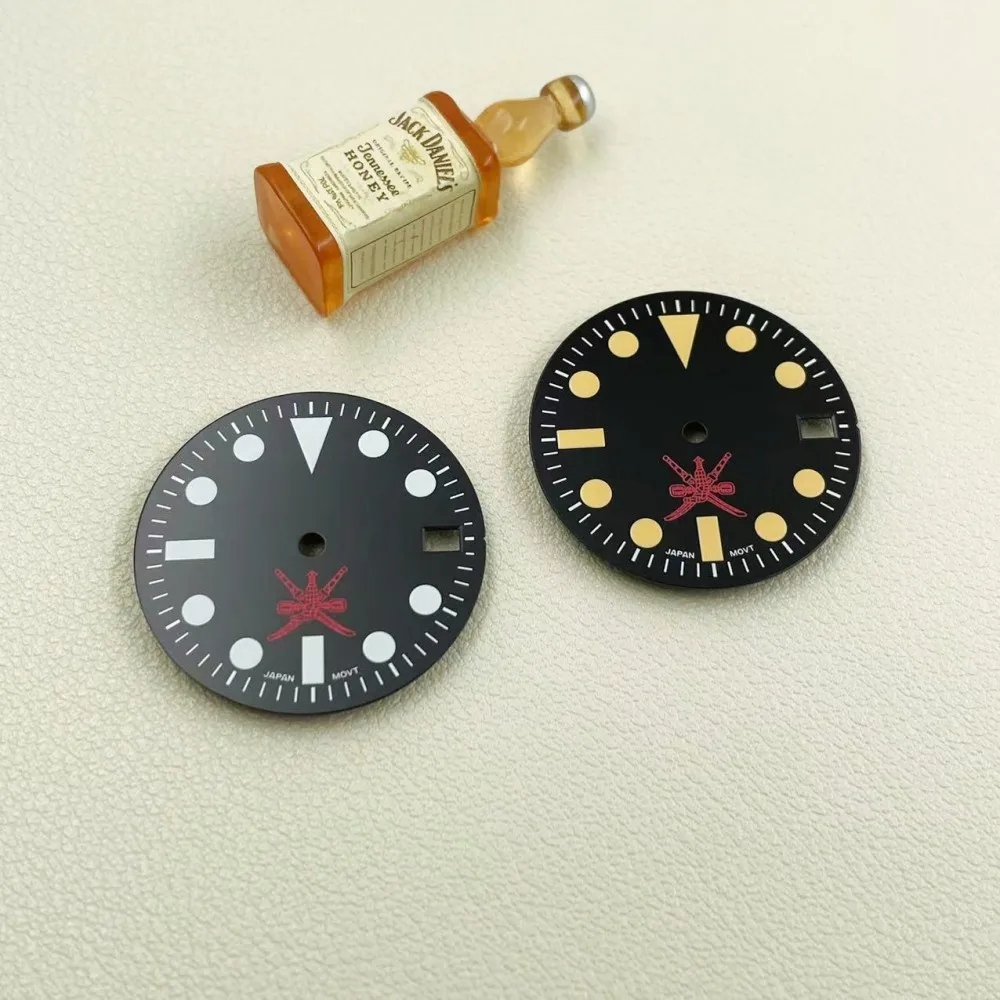 NH35 dial retro Middle East face plate green luminous literal suitable for NH35 NH36 movement watch accessories diameter 28.5mm