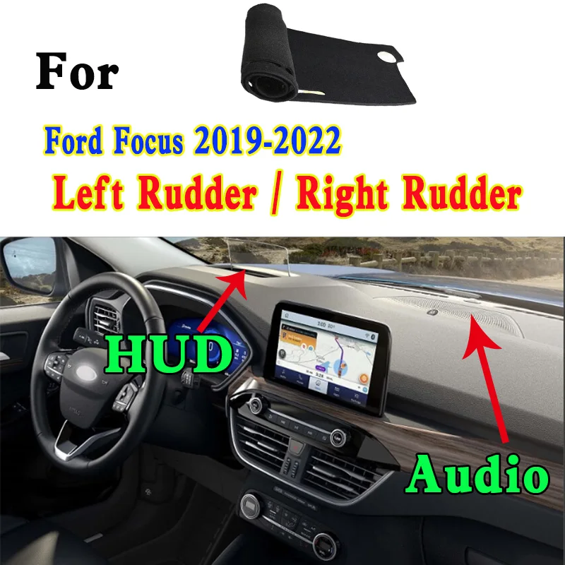 

For 2019-2022 Ford Focus IV Mk4 HP RS UK Dashmat Dashboard Cover Instrument Panel Insulation Sunscreen Protective Pad Ornaments
