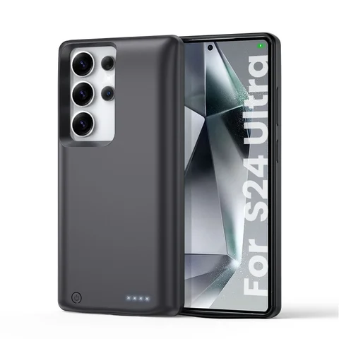 Чехол-зарядное устройство 10000 мАч для Samsung Galaxy S25 S24 S23 S22 Ultra Plus Power Bank, чехол с задним зажимом, чехол Powerbank Station