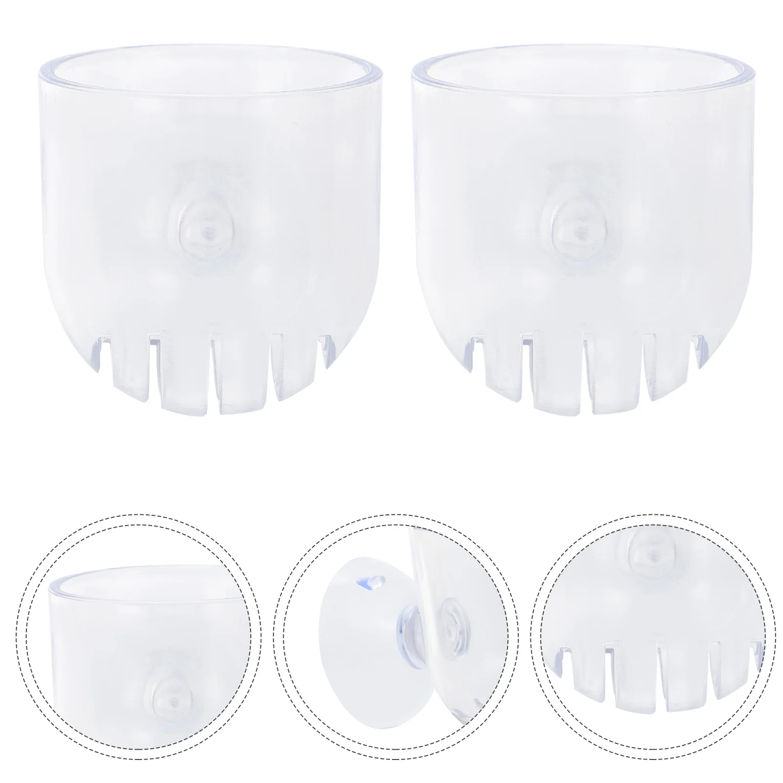 

2Pcs Acrylic Feeding Cup Fish Tank Feeder Cup Fish Feeder Clear Aquarium Equipment Fish Feeder for Animal Fish