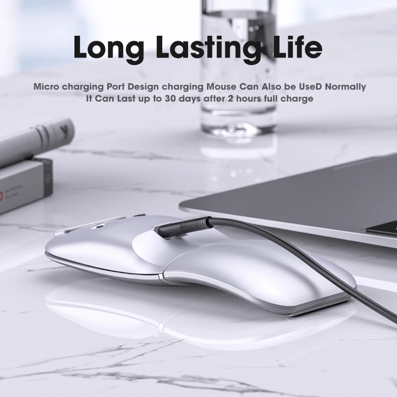 

Wireless Bluetooth Mouses Adjustable 1600 DPI Optical Foldable Mouse Rechargeable Ergonomic Computer Gaming Mouse For PC Laptop