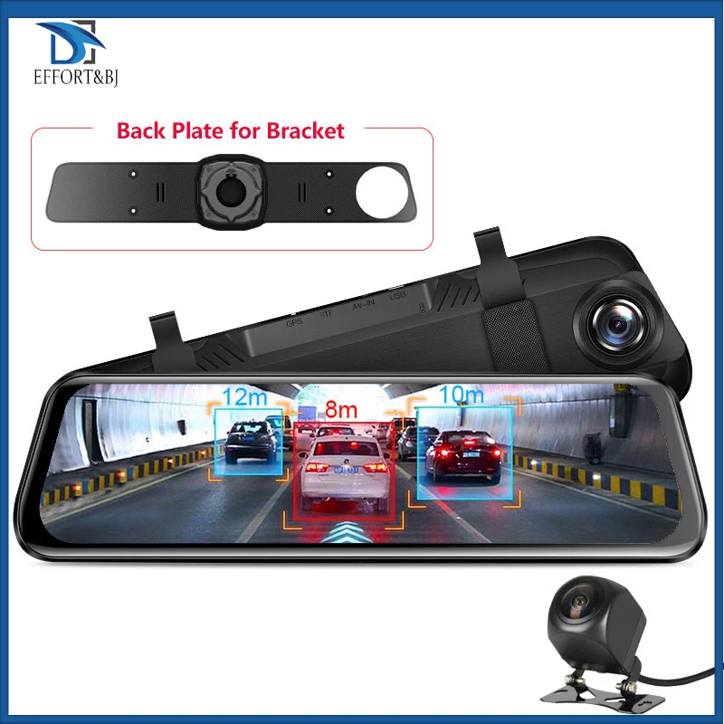 

Effort&BJ 10'' Stream Rearview Mirror Camera 4G Android Car DVR HD 1080P Dash Cam ADAS GPS Wifi Auto Registrar DVRs H68