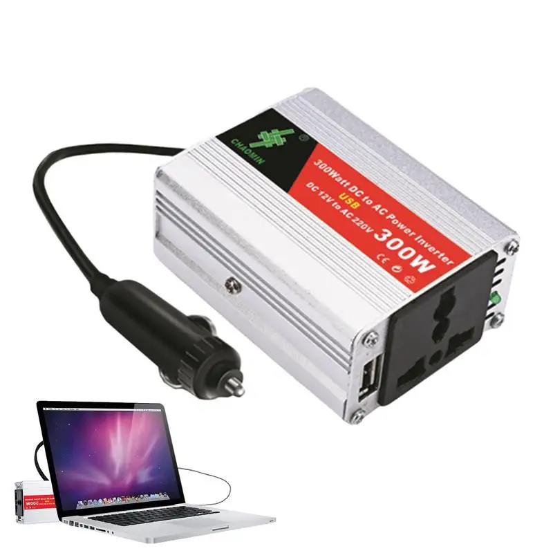 

Solar Power Inverter 300W Fast Charging Solar Inverter Charger Adapter Portable Car Inverter Power Adapter for Car Truck Pickup