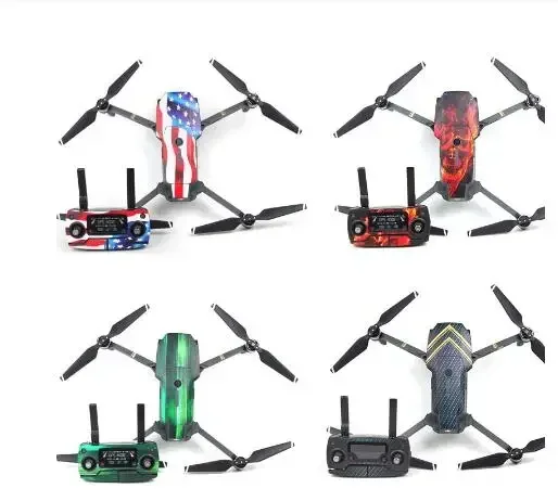 Водонепроницаемые наклейки для корпуса и пульта управления DJI Mavic Pro: флаг Великобританииогненные пламенакарбон (art.: 3920db2152d26) - 3920db2152d26