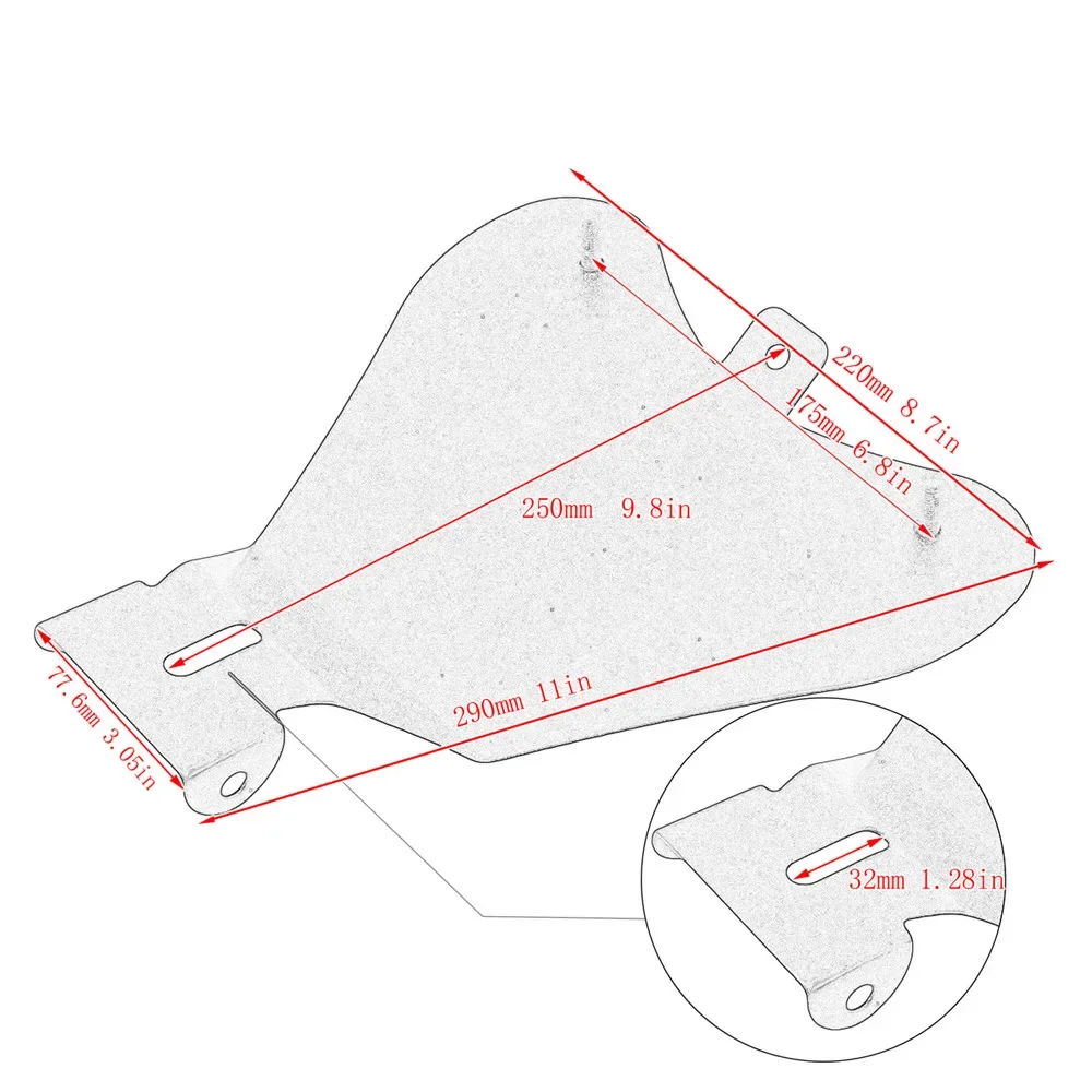 Универсальный заклепка из искусственной кожи для мотоцикла соло пружины сиденья