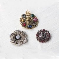 european and american fashion baroque court retro brooch personality hollow badge corsage high end cross border jewelry