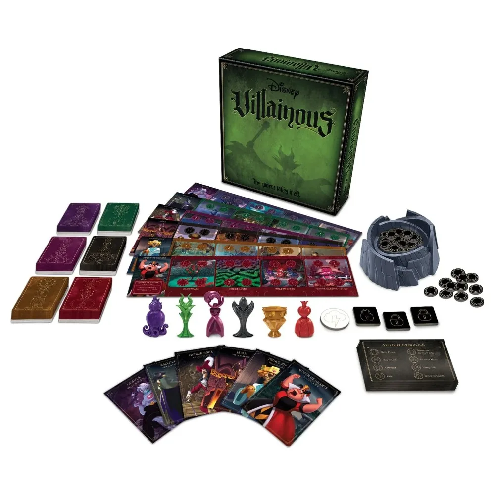 

Family Games for Kids Villainous: The Worst Takes It All Strategy Board Game for Age 10 & Up Tarot Deck Box Mtg Lorcana Card Tcg