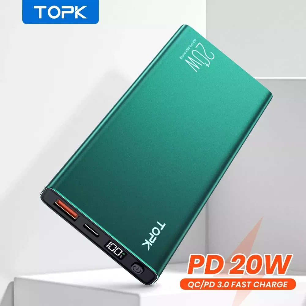 

NEW I1006P Bank 10000mAh Portable Charger LED External Battery PowerBank PD Two-way Fast Charging PoverBank mi