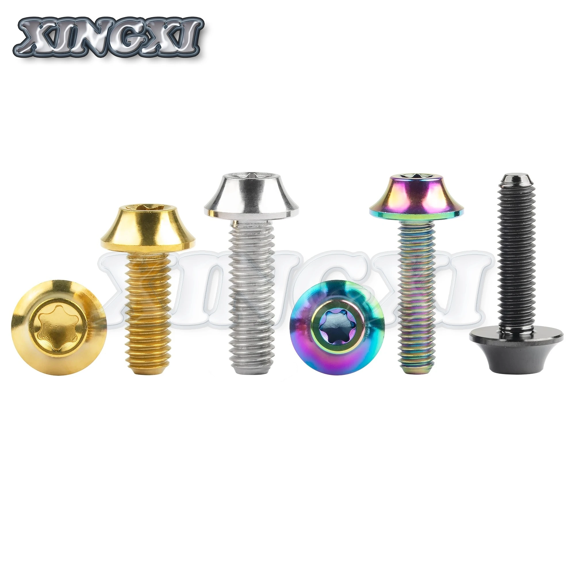 Титановый болт Xingxi Ti M5/M6X20 мм кнопка звездообразная головка винт для велосипеда