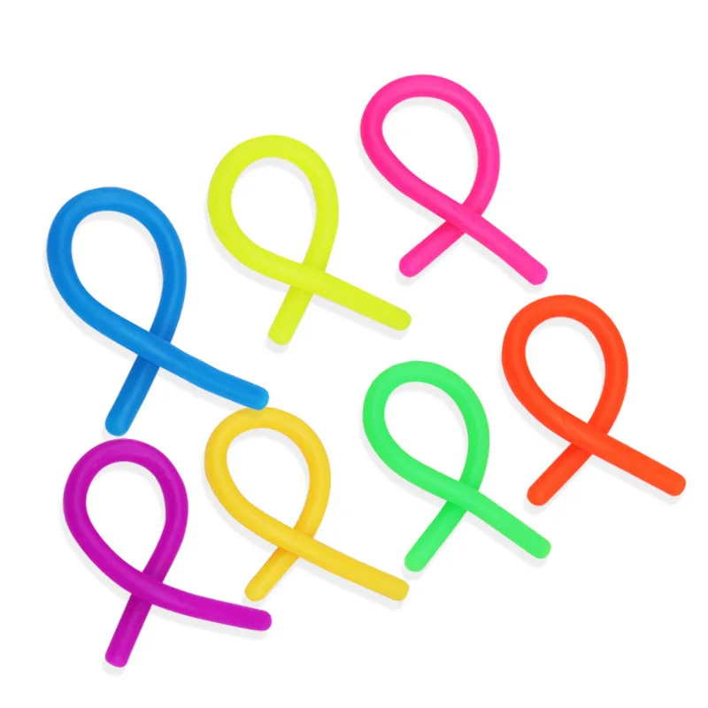 Сенсорные игрушки антистрессовые Стрейчевые струны сжимаемая цепочка кубик