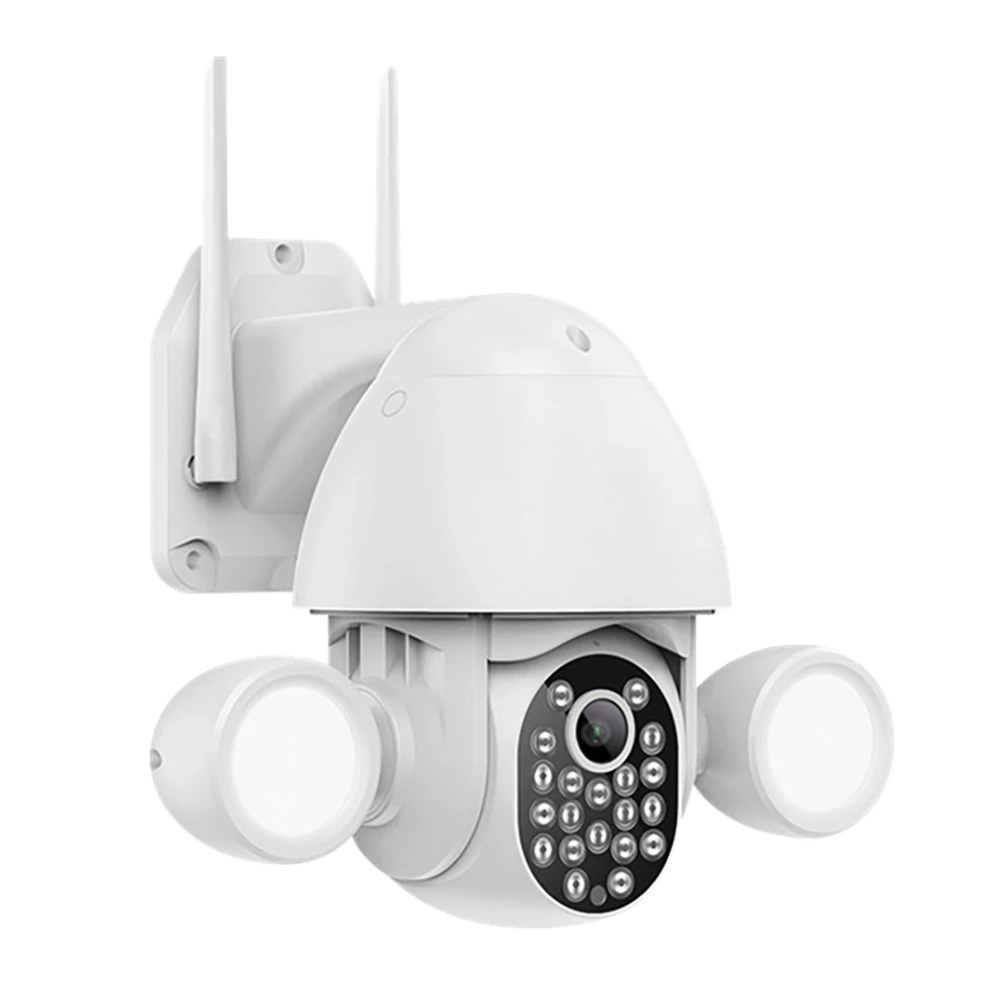 

Floodlight Camera,3MP HD Outdoor Security Camera Humanoid Trigger AI Auto Tracking Vedio Surveillance Camera EU Plug