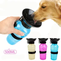 dog drinking bottle sports squeeze dog bottle travel botle in dog outdoor feed 500ml dog drinking water bottle pet puppy cat