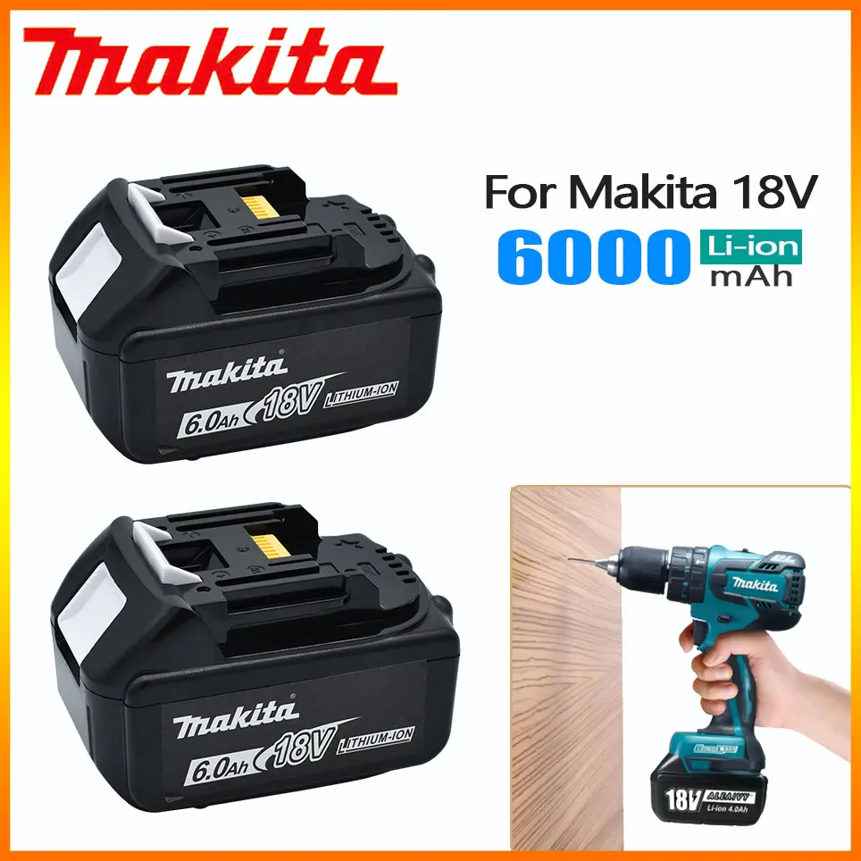 

18V 6.0Ah Makita 100%Original 6000mAh With LED lithium ion replacement LXT BL1860B BL1860 BL1850 rechargeable power tool battery