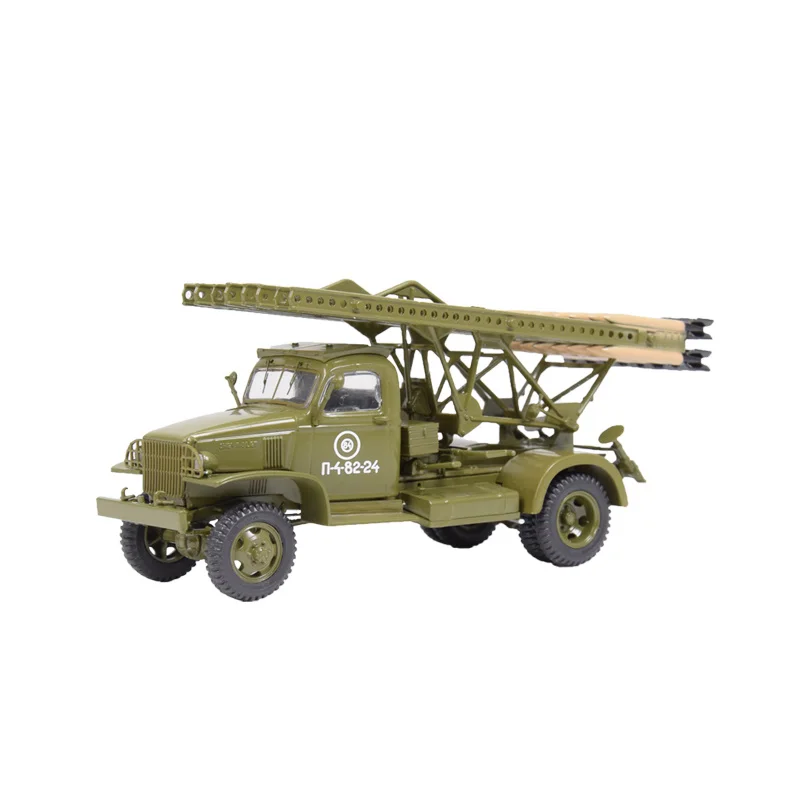 

1/43 alloy die-casting car model Soviet World War II Chevrolet G7107 chassis Katyusha rocket launcher SSM1374 ornament gift