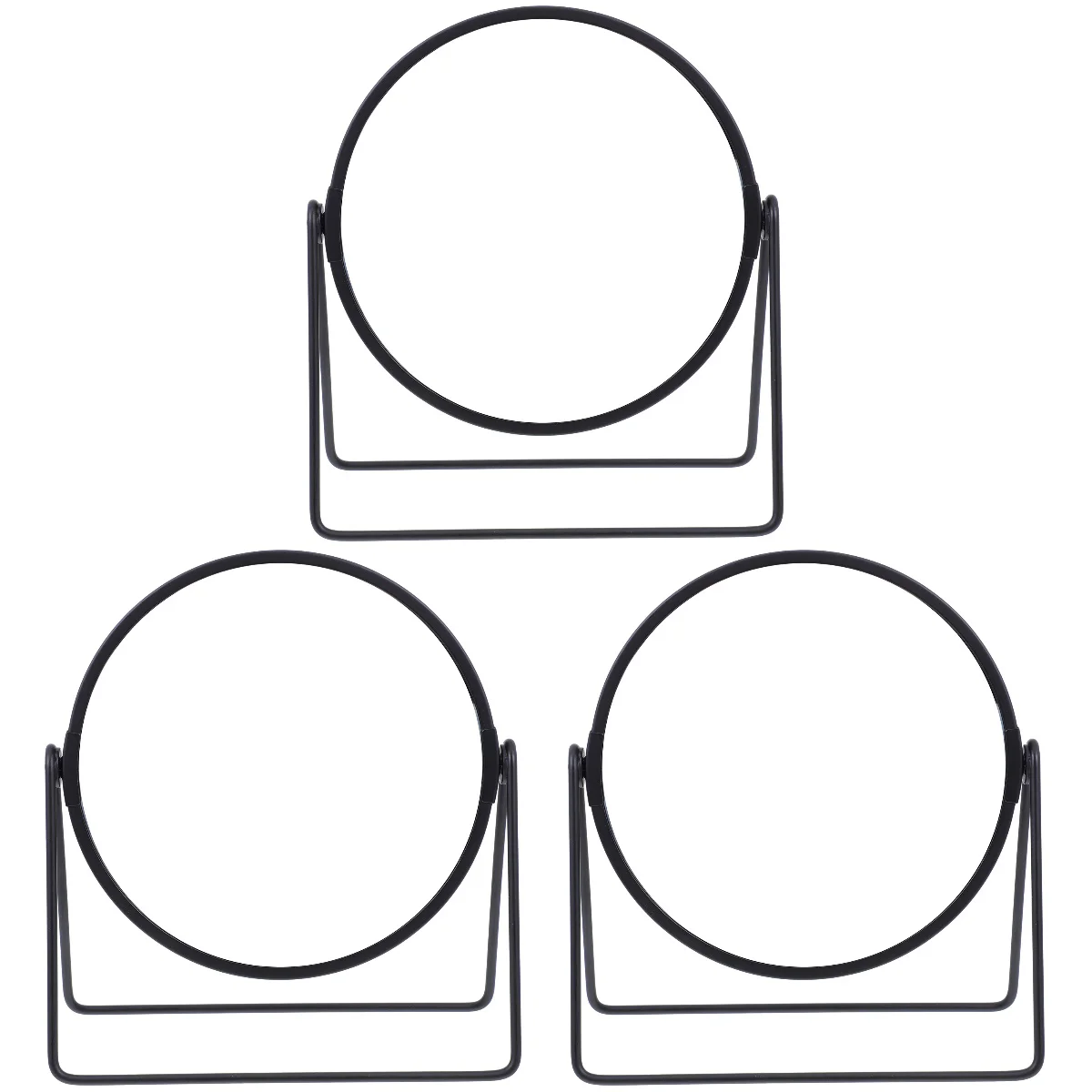 

3pcs Simple Style Round Makeup Double-sided Use Woman Makeup Mirror Ornament
