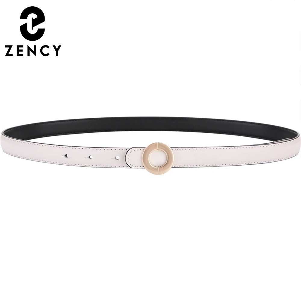 

Женский ремень из натуральной кожи Zency, простой дизайнерский ремень с пряжкой, аксессуар для платья