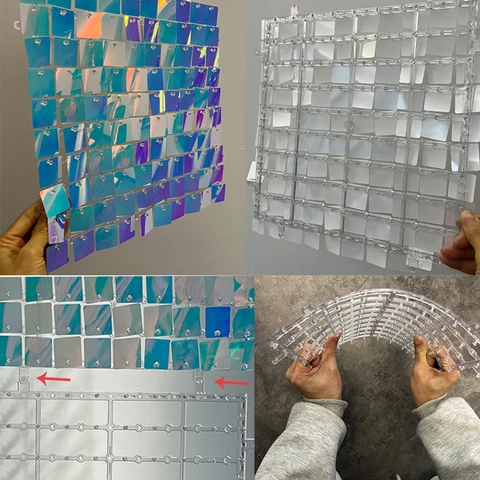 Золотые блестящие фоновые панели для фотозон 30x30 см