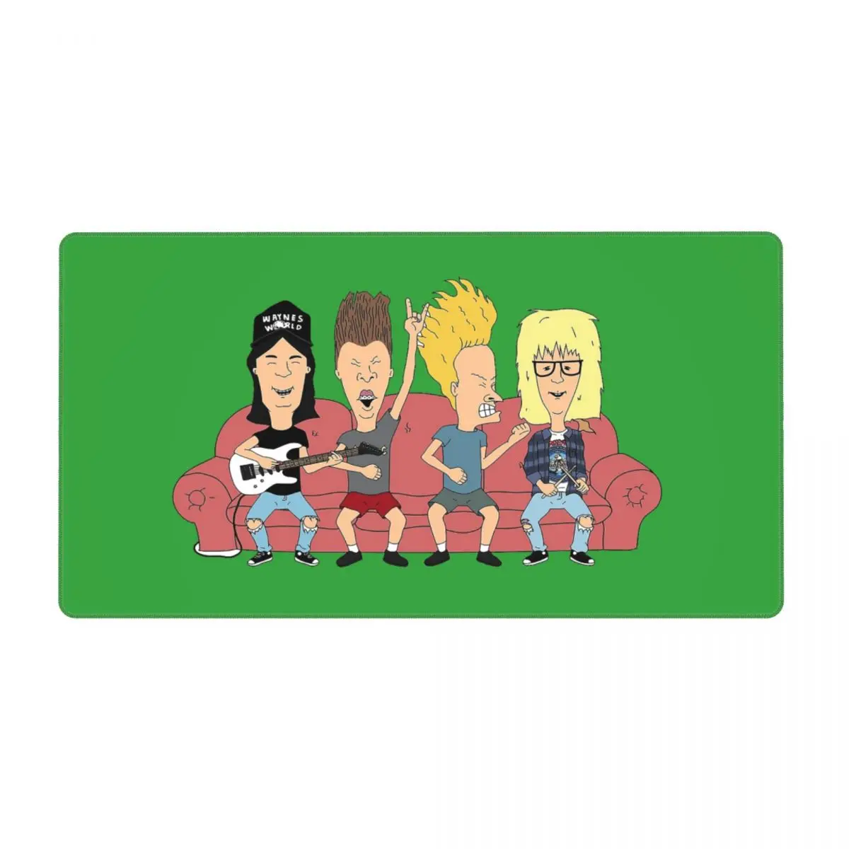 

Party On Butthead Beavis And Butthead Keyboard Table Mat Mousepad Black Laptop Anti-slip Natural Rubber Gamers Mouse pad