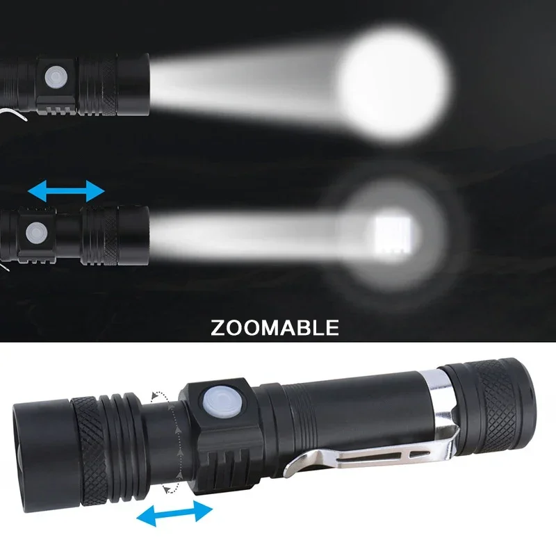 USB перезаряжаемый 2000LM ультра яркий светодиодный фонарик фонарь T6 lanterna