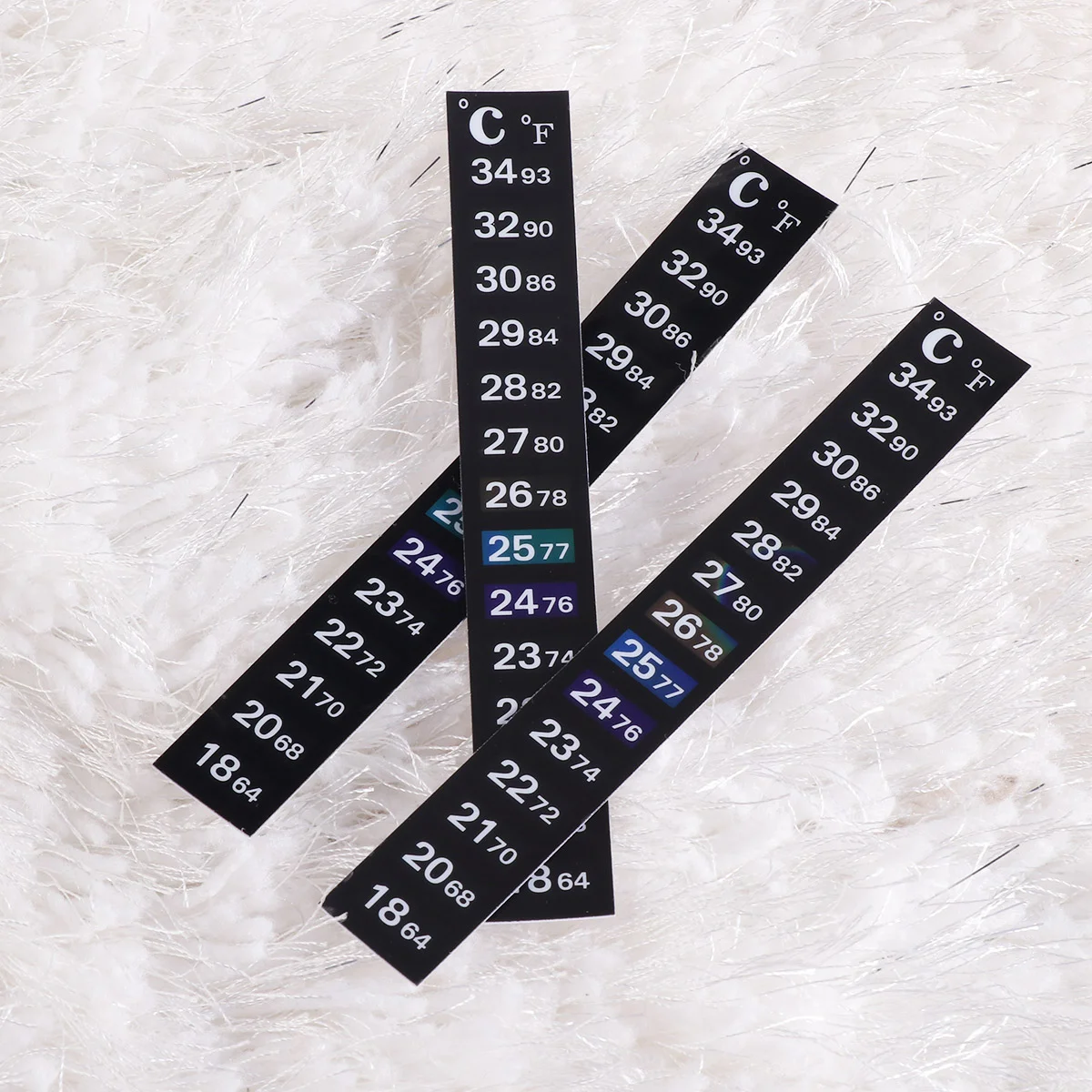

10pcs Aquarium On Strip for Tank Stick- on Digital Temperature Sticker Tank Temperature Gauge