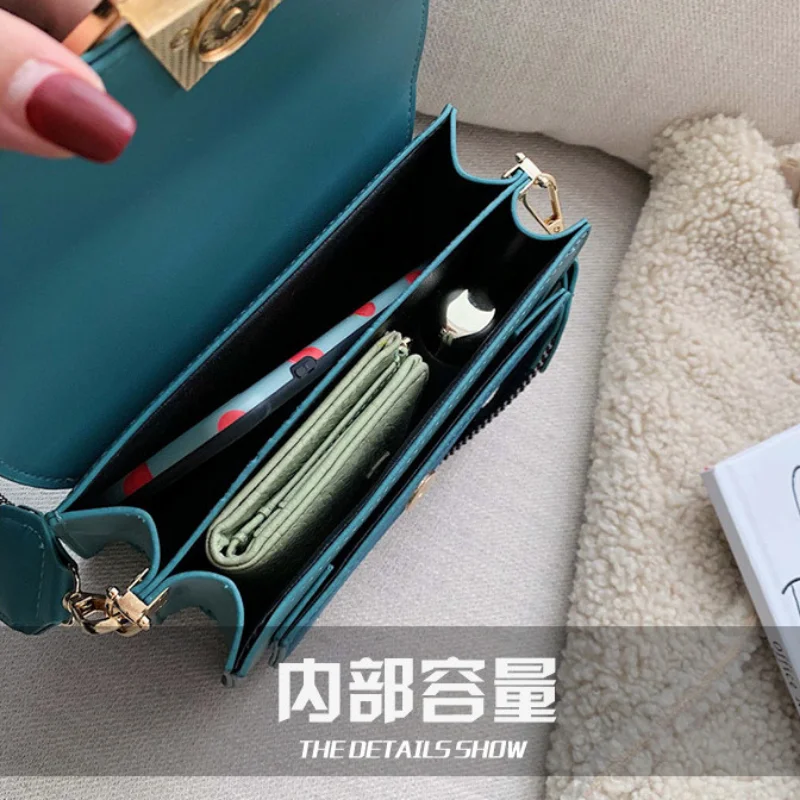 Women's Retro Fashion Wide Shoulder Small Square Bags Luxury Crossbody Underarm сумка женская Purses and Handbags Free Shipping