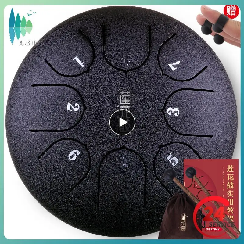 

6 Inch Tongue Drum 8 Tone Key Lotus Ethereal Drum Color Empty Drum Lotus Sound Worry-free Hand Knocking Steel Drum Instrument
