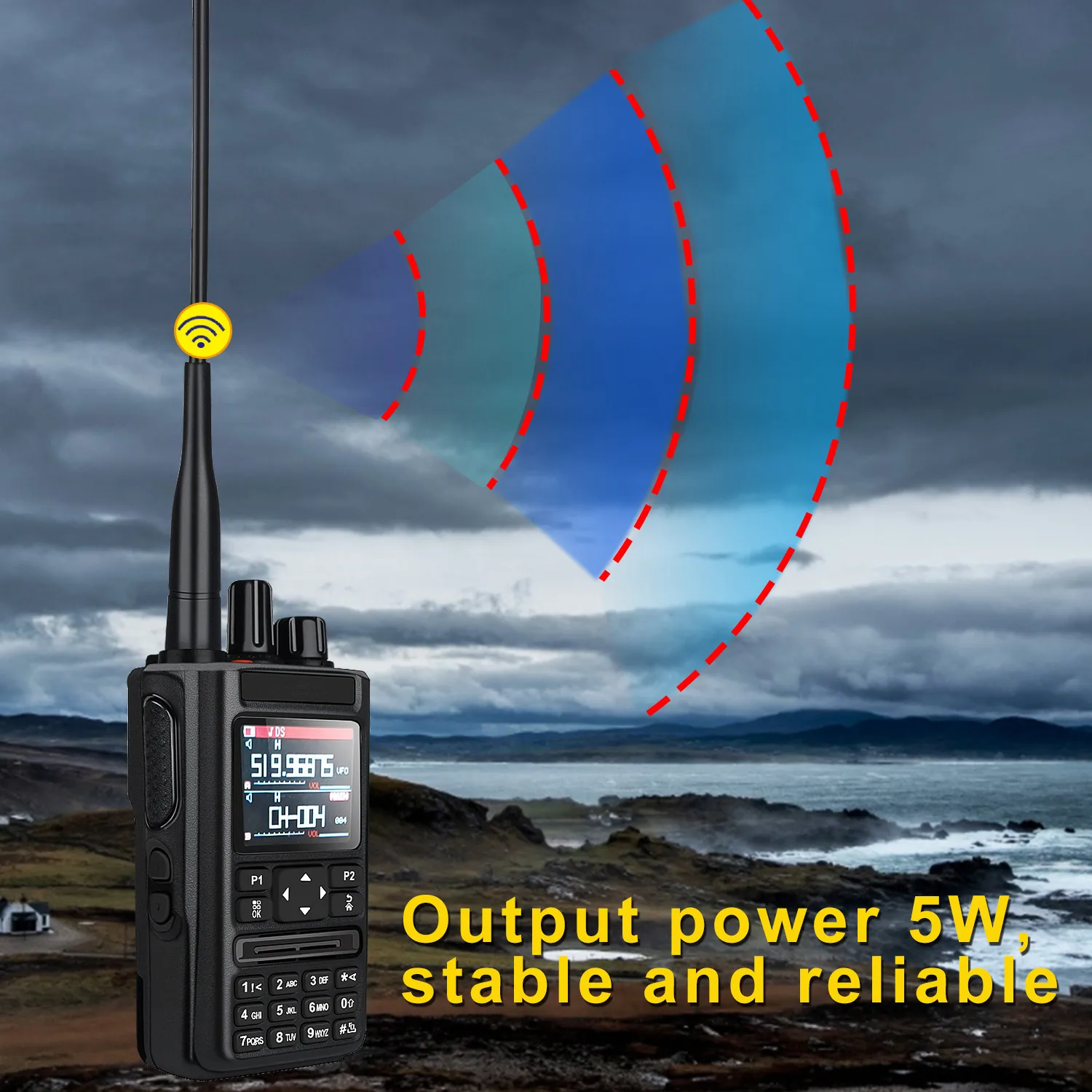 UV Full Band Walkie Talkie Outdoor Exploration and Rescue Handheld Radio GPS Bluetooth Aviation Frequency Automatic Frequency