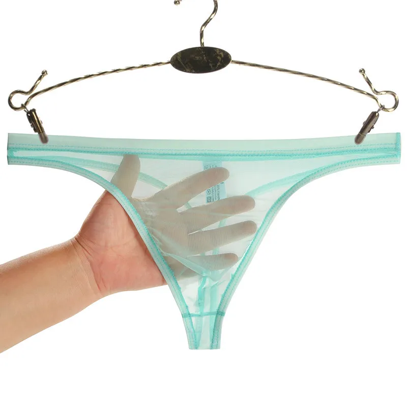 

Men Naked Transparent Thong Thin Mesh Sexy Underwear Appeal Breathable Young Men T Pants