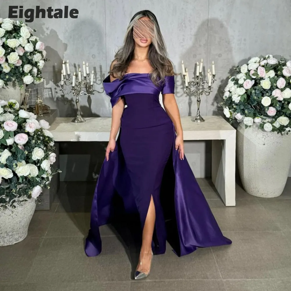 Eightale фиолетовое вечернее платье по индивидуальному заказу без бретелек с