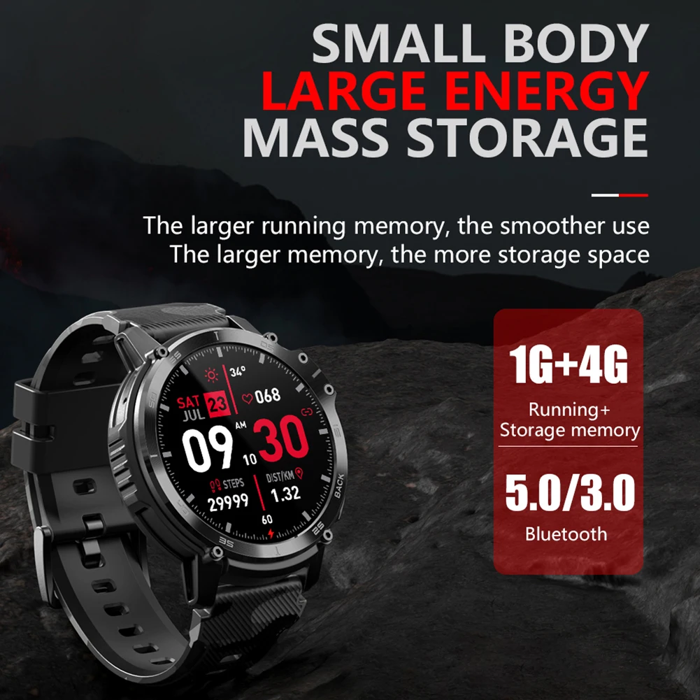 

Smartwatch Heart Rate Health Monitor Fashion Smartwatch Fitness Tracker 400mAh Battery Waterproof Bluetooth-compatible Call