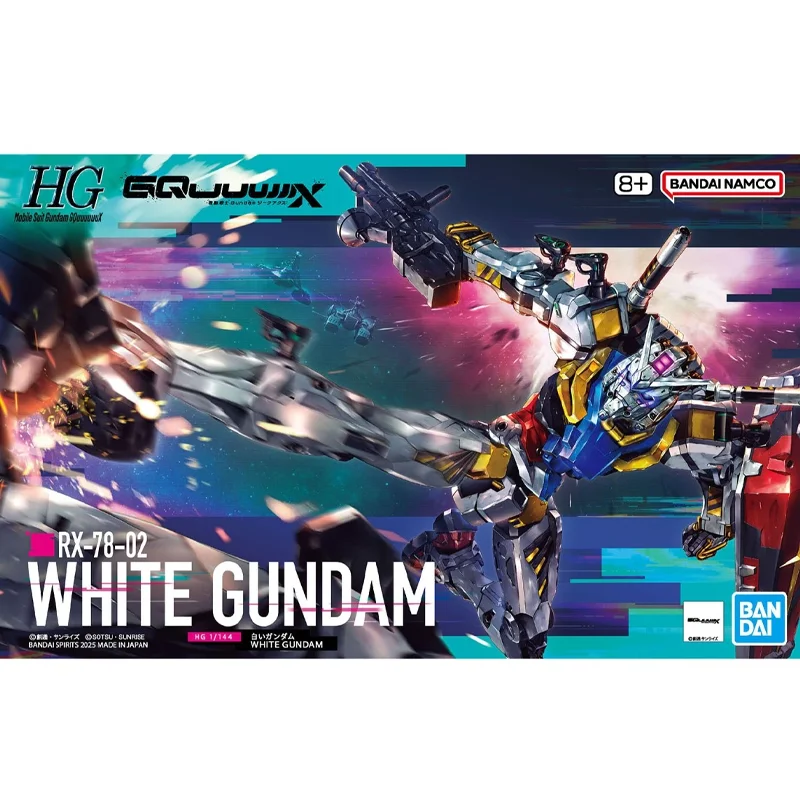 Фото Оригинальный сборный набор Bandai Gunpla 1/144 GQ RX-78-02 White Gundam, коллекционная модель, подарок на Рождество №2