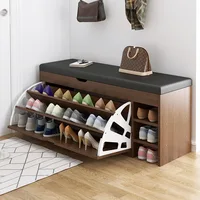 Shoe Rack Storage Organizer Home Door Sitting Stool One Can Sit-type Sho Stand Small Stool Soft Bag Shoes Cabinet Furniture ZXF