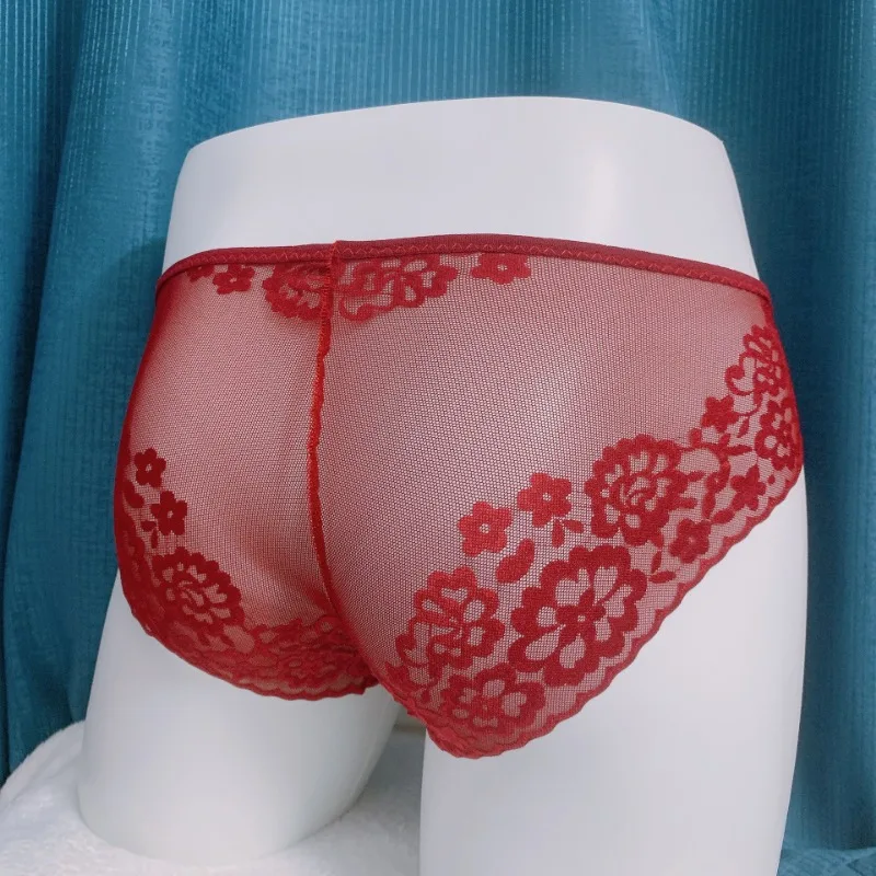Сексуальные кружевные трусы мужское U-образное выпуклое нижнее белье бесшовные
