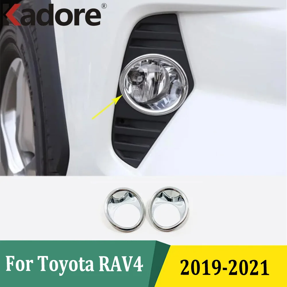Для Toyota RAV4 RAV 4 Limited LE XLE Hybrid 2019 2020 2021 Хромированная передняя противотуманная фара