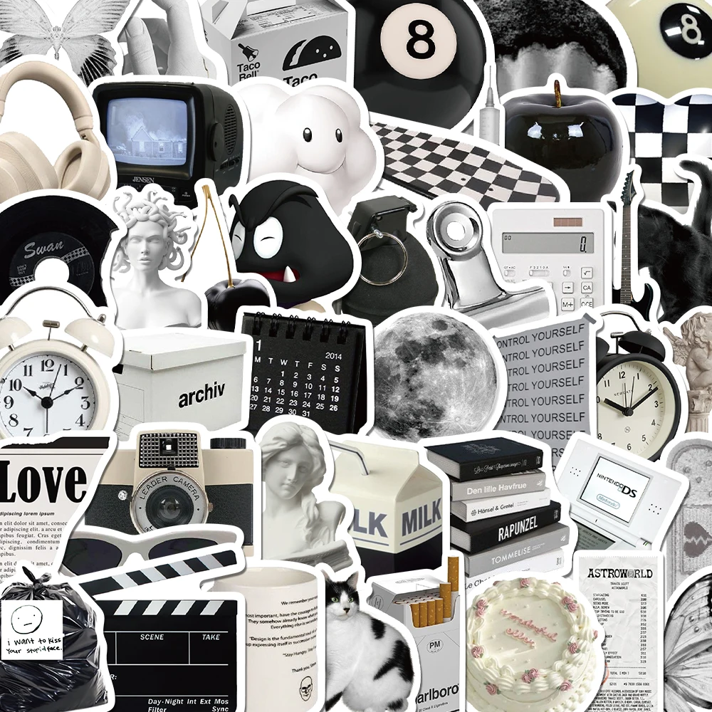 

10/61PCS Ins Style Cute Stickers Luggage Skateboard Guitar Laptop Motorcycle Bicycle Car Phone Cool Waterproof Sticker Kids Toys