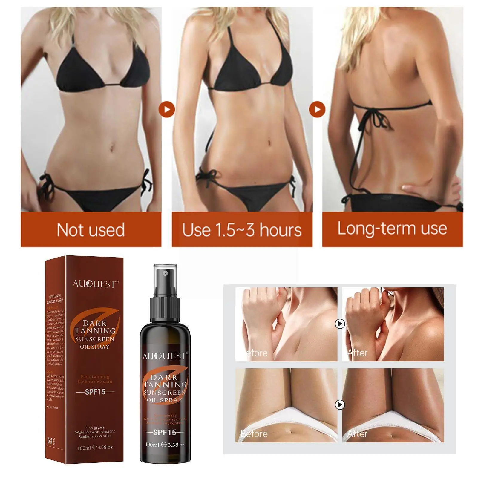 

Самозагар для тела без солнца, масло для загара, мусс для загара, сияющий коричневый темный самозагар, водяная Сыворотка для сексуального те...