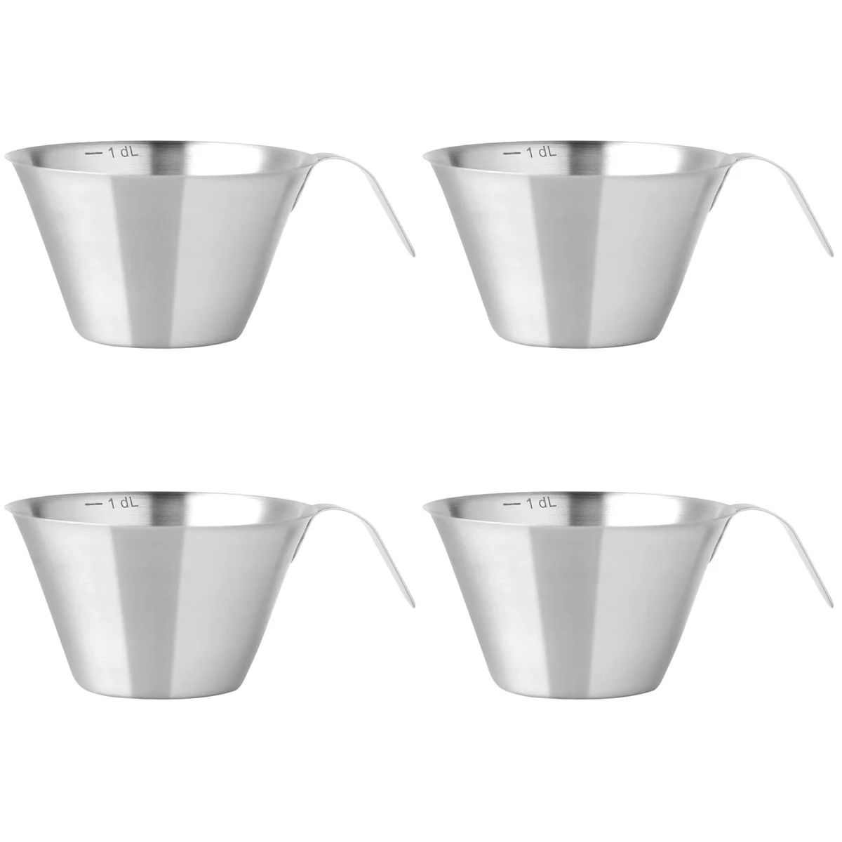 

4pcs Espresso Measure Cup Measuring Holder Coffee Cup with Scale Heat-resistant Espresso Cup