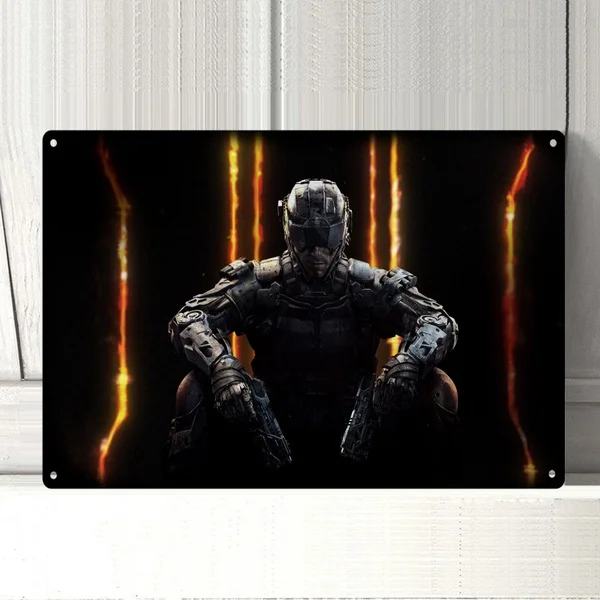 

Call of Duty Black Ops III Metal Tin Sign Home Wall Decoration Retro Metal Art Poster Crafts 20*30cm