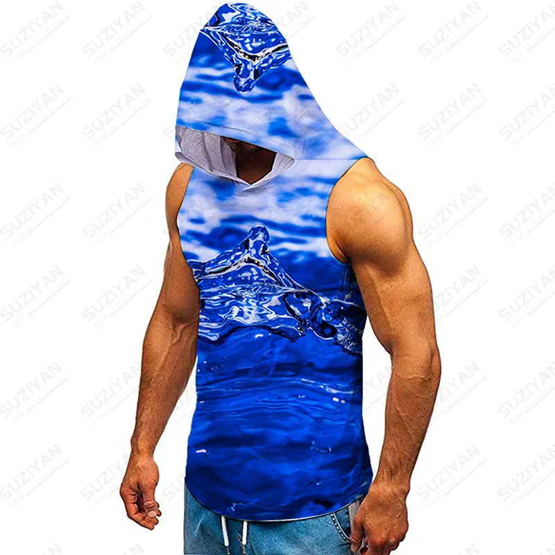 

Модная летняя рубашка с мультяшным принтом, топ без рукавов для бодибилдинга, лидер продаж онлайн, в британском стиле