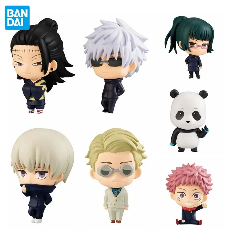 

Bandai Original Jujutsu Kaisen Gashapon SD Vol.2 Anime Satoru Gojo Inumaki Toge Panda Cute Egg Twisting Model Gifts for Children