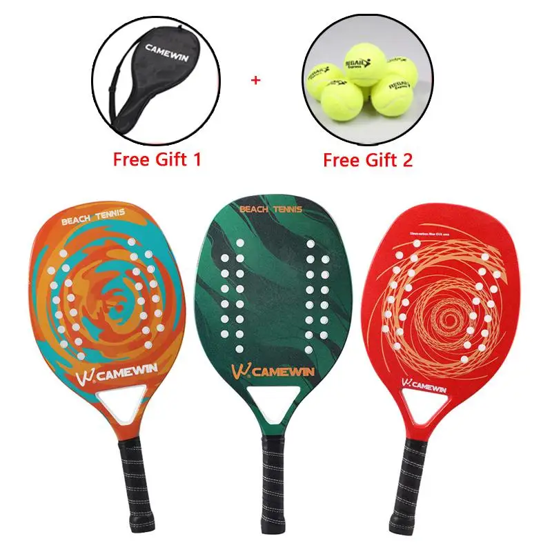 

Теннисная ракетка Camewin для мужчин и женщин, теннисные ракетки из углеродного волокна с сумкой и нескользящей ручкой