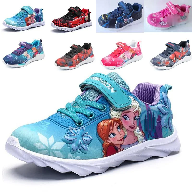 

Disney children boys and girls printed casual shoes cartoon frozen baby toddler shoes size 25-32