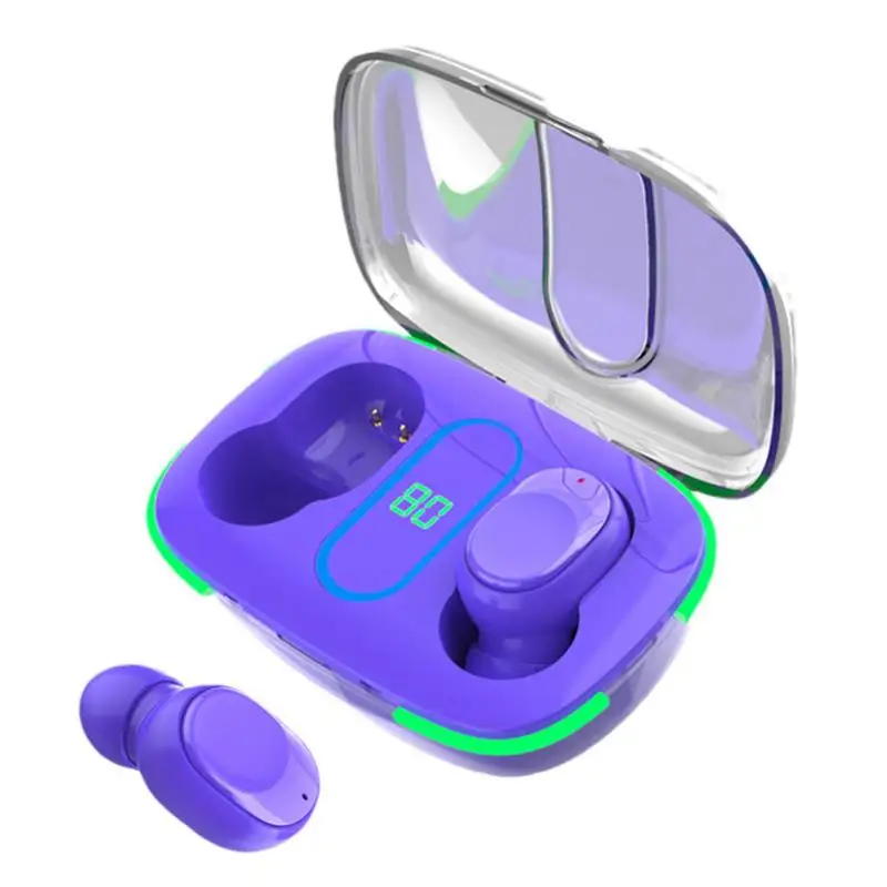 Беспроводные наушники-вкладыши с шумоподавлением, наушники со светодиодным дисплеем и прозрачной зарядкой, беспроводные наушники, время воспроизведения 50 часов Беспроводные наушники-вкладыши с шумоподавлением, наушники со светодиодным дисплеем и прозрачной зарядкой, беспроводные наушники, время воспроизведения 50 часов