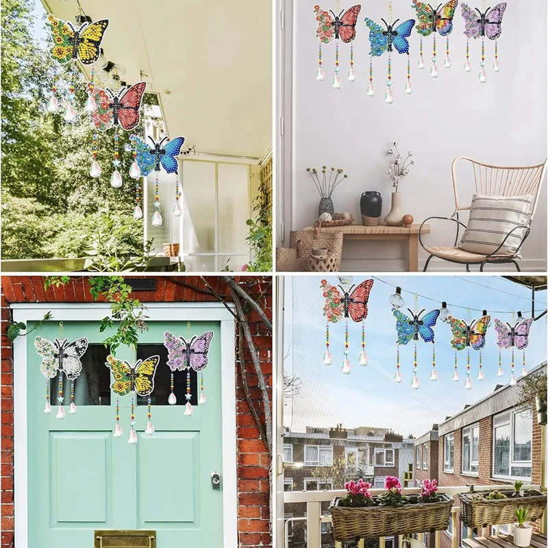 Самодельная живопись ветряные колокольчики двусторонняя краска подвесное