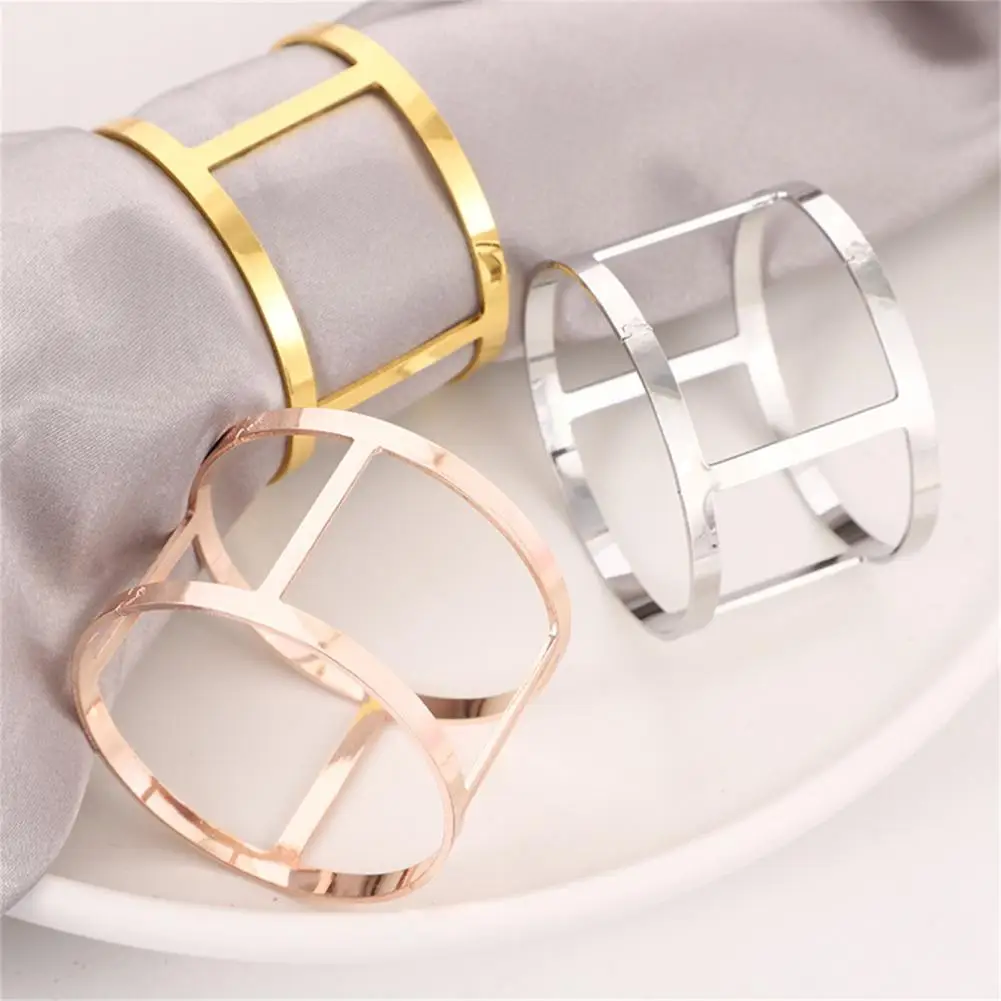 

Napkin Button Polished Delicate Decorative Holiday Party Serviette Ring Household Decor for Bar