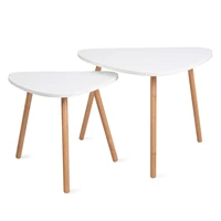 nesting coffee tables set of 2 living room end table sofa triangle decor side tea table modern furniture for home office white