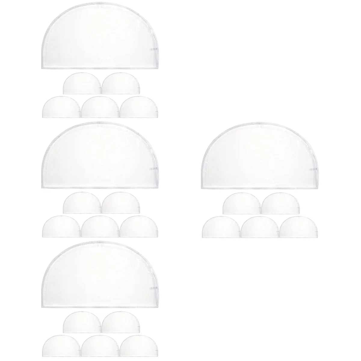 

24 Pcs Clear Shoulder Clothes Suit Shirt Cover Garment Storage Cover for Home