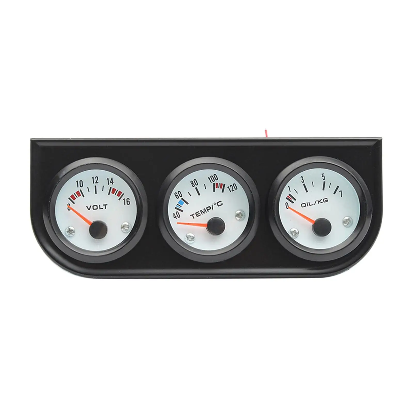 

3 in 1 Car Triple Gauge Voltmeter Water Temperature Oil Pressure Gauge Universal