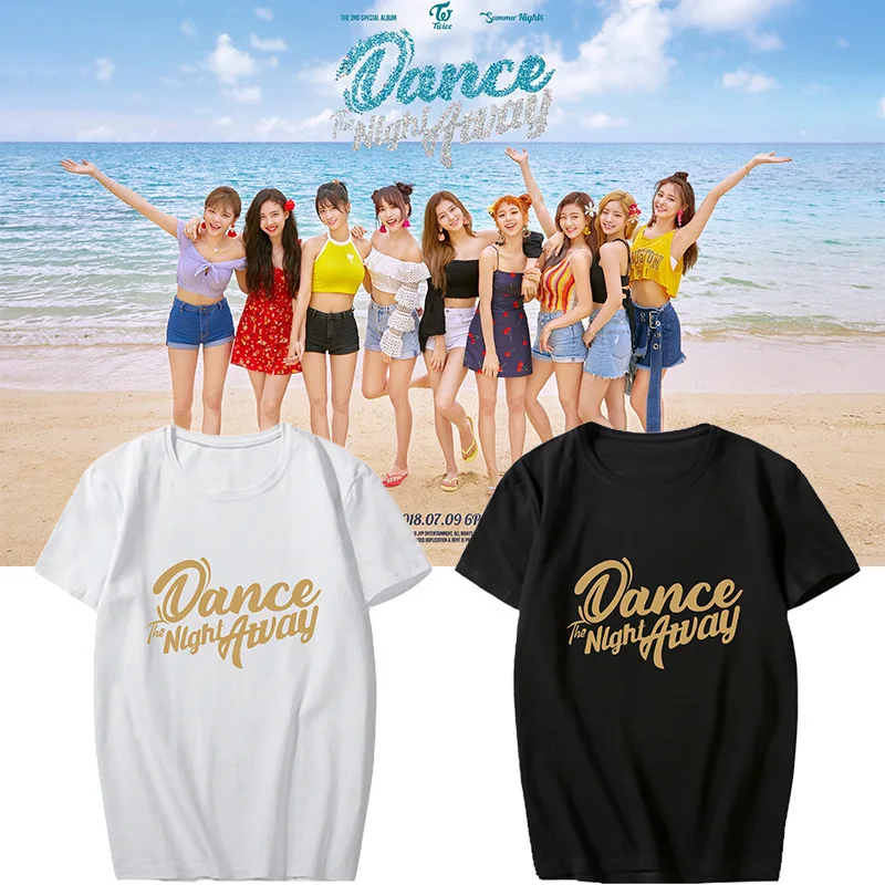 

Двойная футболка TZUYU SANA Мина JIHYO NAYEON MOMO DAHYUN JEONGYEON CHAEYOUNG танцевальные футболки с коротким рукавом