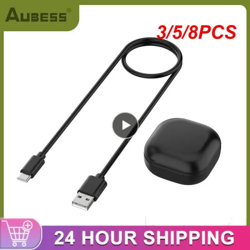 

3/5/8PCS With Battery Travel Storage Box Portable Earphone Charging Case Compartment Protective Box